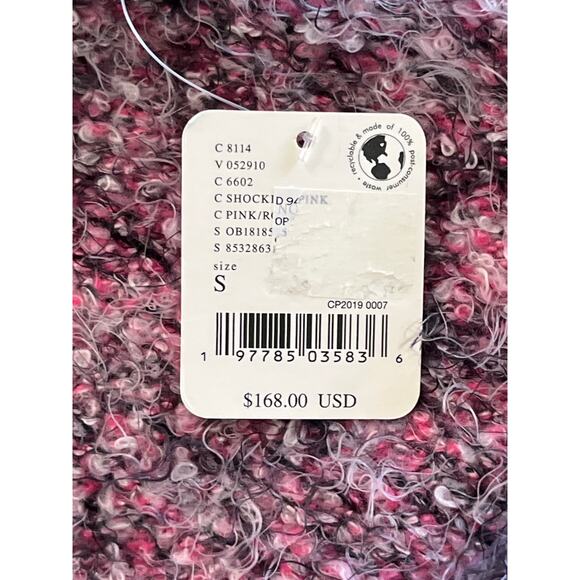 Free People Stellar Knit Pullover Sweater Pink Boucle Collared Button Size Small - Picture 5 of 13